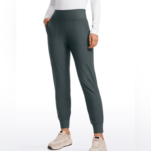 Fleece Lined Soft Workout Joggers with Pockets 27.5" - Picture 2 of 5